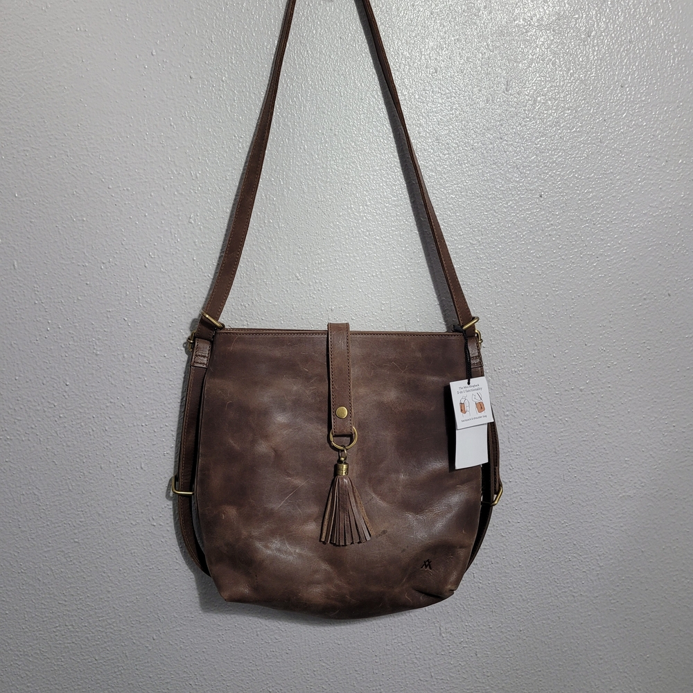 ELEVATE Brown Leather Mini Slingback